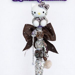 Rhinestone Hello Kitty beadable pen; fancy pen